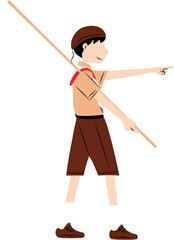 Boy scout illustration