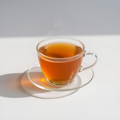 cup of tea with lemon and sugar