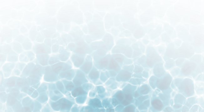 Realistic blue water texture PNG with natural light reflections soft ripples on the surface. Ideal for summer, pool, ocean, or aquatic-themed backgrounds and design projects.