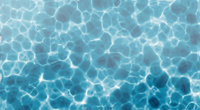Realistic blue water texture PNG with natural light reflections soft ripples on the surface. Ideal for summer, pool, ocean, or aquatic-themed backgrounds and design projects.