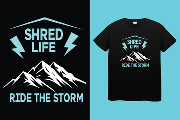 Snowboarding t-shirt design. Vector vintage illustration.