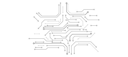 Technology black circuit diagram concept. High-tech circuit board connection system.Vector abstract technology 