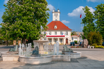Classicist town hall in Błonie, Masovian Voivodeship, Poland