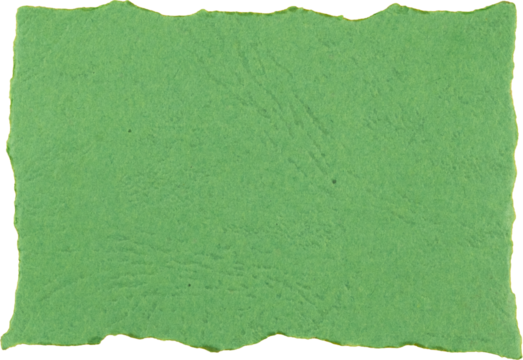 Textured green paper with torn edges suitable for eco-friendly designs or crafts isolated on white transparent background  - Powered by Adobe