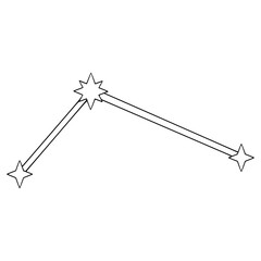 Antlia constellation illustration hand drawn outline vector