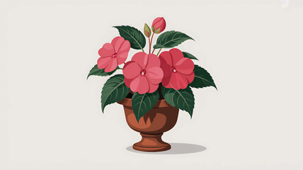 vase with pink flowers
