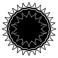 Tide Pool vector silhouette black design white background