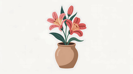 bouquet of tulips in vase