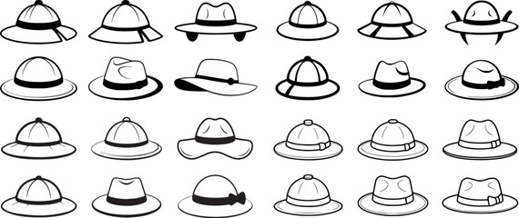 Diverse collection of safari and fedora hats safari hats headwear