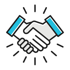 handshake icon vector illustration