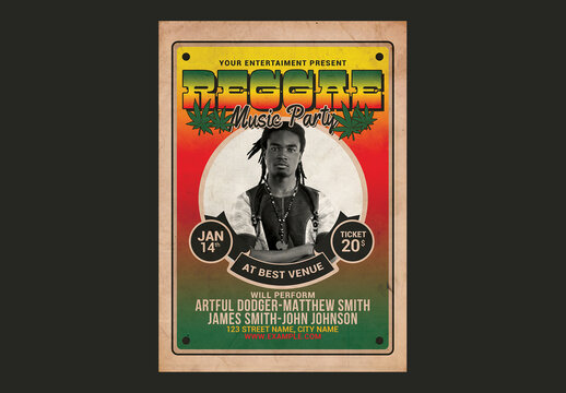 Reggae Music Flyer