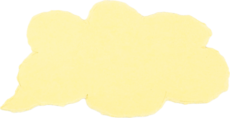 Yellow speech bubble shape isolated on white background for creative design and communication concepts