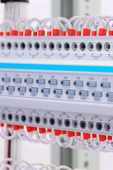 Connecting the electrical module using copper electrical insulated wires. 