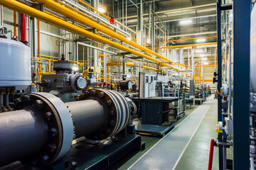 Industrial facility showcasing advanced machinery and pipelines Generative AI