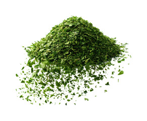Obraz premium Sifting fresh green herbs for culinary delights kitchen food isolated on transparent background, png
