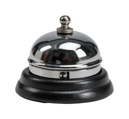 Service bell for reception area hospitality business chrome finish professional isolated on transparent background, png