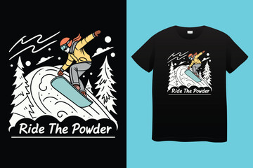 Colorful vintage emblems set with snowboarder and skiers having fun during their vacation, designed for winter sports advertisement