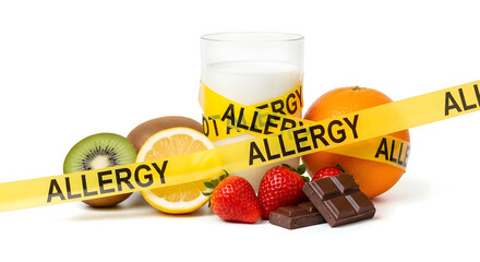 Food Allergies Awareness Milk Fruits Chocolate