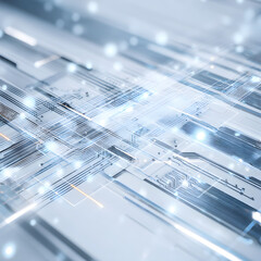 A computer screen with a blue background and white lines