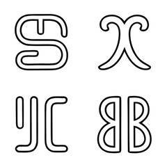 Stylized symbols abstract artistic