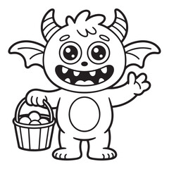Bold and Easy Cozy Halloween Coloring Pages, Vector Illustration, Black and White, Halloween, Coloring Pages, Bold and Easy Halloween Printable, Halloween holiday, Cozy Halloween Coloring Page,