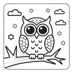 Bold and Easy Cozy Halloween Coloring Pages, Vector Illustration, Black and White, Halloween, Coloring Pages, Bold and Easy Halloween Printable, Halloween holiday, Cozy Halloween Coloring Page,