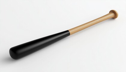 Black And White Baseball Bat - An Aesthetically Pleasing Design That Combines Classic Black And White Colors For A Sleek And Modern Look.