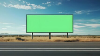 blank billboard on the road