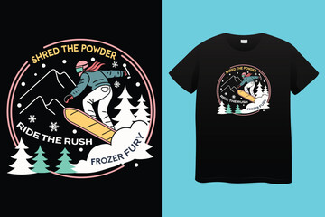 Vector set of Ski jumping emblems. labels, badges and design elements. Print design for t-shirt. Sport club emblems.