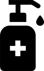 Obraz premium Hand Sanitizer Bottle Silhouette Icon – Hygiene, Health & Public Safety Symbol
