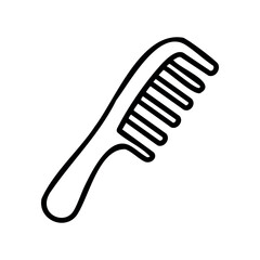 Fototapeta premium Simple and elegant black comb design for hair styling and grooming – stock vector icon in line style