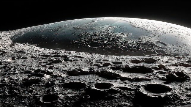 Moon surface craters