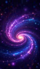 Obraz premium Vibrant Cosmic Swirl with Purple and Blue Hues
