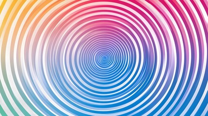 Abstract Colorful Spiral Rainbow Circles Tunnel Background