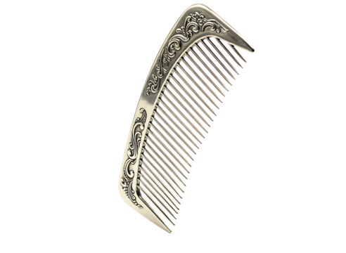 Vintage tortoiseshell pattern hair comb isolated on transparent background - Powered by Adobe
