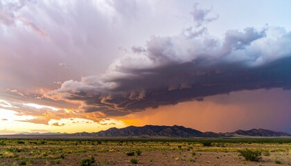 sunset over the field