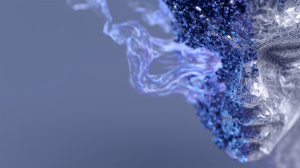 Abstract Digital Human Face Dissolving into Data Particles &ndash; AI Consciousness and Futuristic Technology Concept

