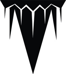 Icicle silhouette vector graphic abstract design