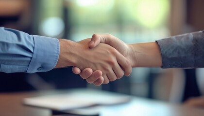 Job Applicant Engaging In A Handshake During A Job Interview: Importance Of Professional Etiquette In The Interview Process.