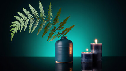 christmas tree and candle