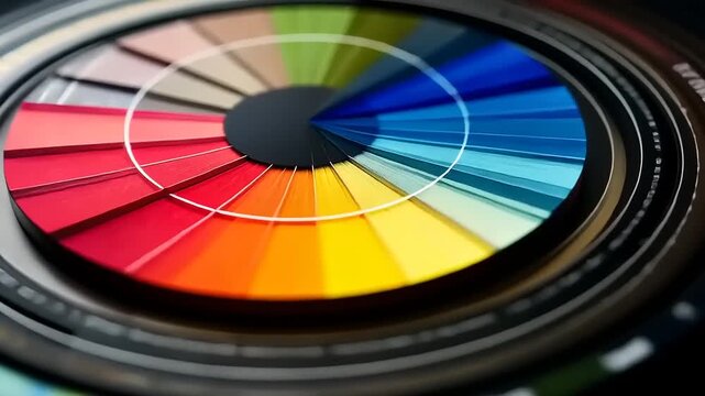 Vibrant Spectrum: A 3D Color Wheel Visualization