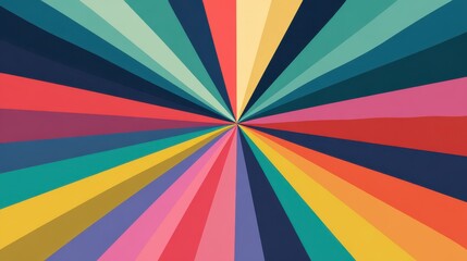 Abstract retro groovy background with colorful stripes vector presentation design template