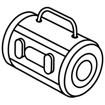 black and white speaker with handle clip art preview