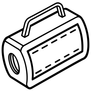 black and white speaker with handle clip art preview