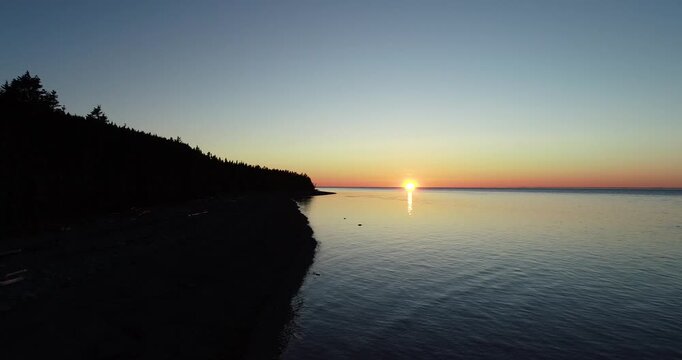 Sunset at Caron Cape, on Anticosti Island, Quebec, Canada.