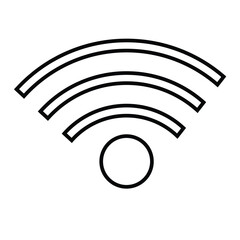 Cute cartoon hand drawn vector Wi-Fi and signal outline.