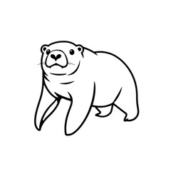 Polar bear sitting with a calm expression.