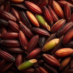 Fototapeta premium Colorful variety of rice grains closeup