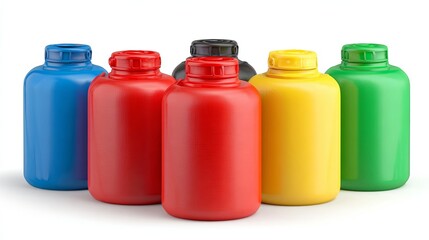 Colorful Plastic Jars for Storage and Organization