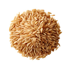 Harvesting organic brown rice farm food rural isolated on transparent background, png